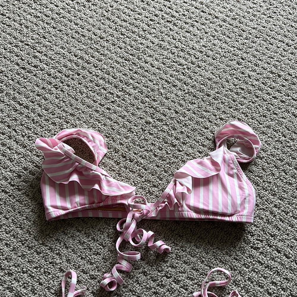 J Crew Pink Striped Bikini